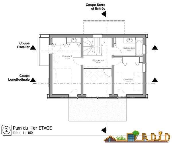 Maison 'Coeur de soleil' : Plan Etage