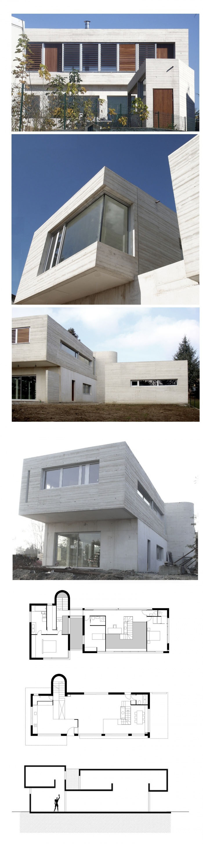 Maison en béton blanc