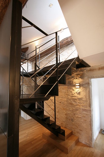 Rnovation d'un appartement en duplex avec terrasse de toit : galerie-appartement-16-terrasse-pierre-acier-5