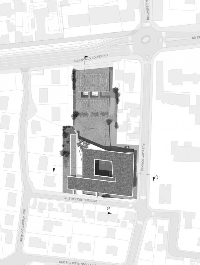 Reconstruction du Collge Marcel Pagnol : plan masse