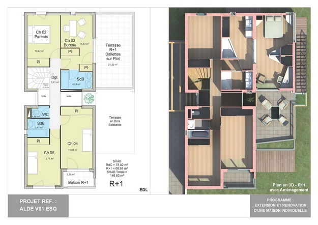 ALDE - V01 - Extension et Rnovation d'une Maison Individuelle : alde_v01_esq_05