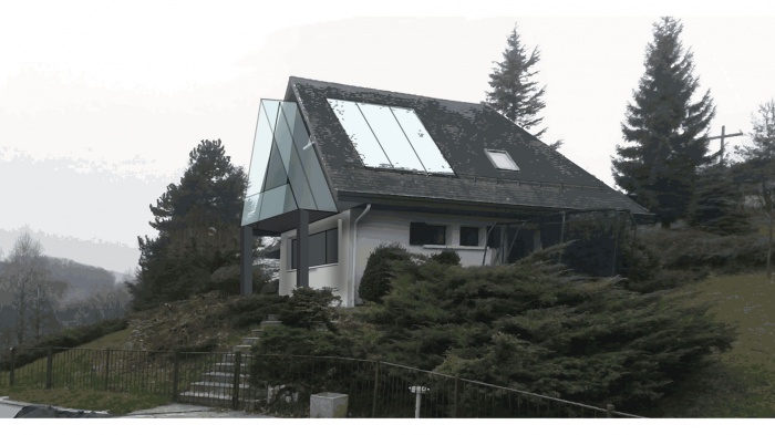 Maison sur la colline : faade ct nord