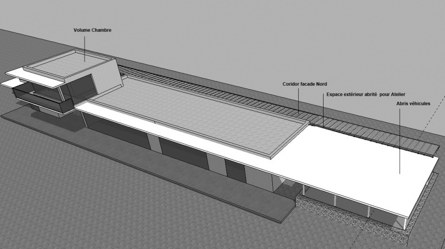 Maison d'habitation : Vue 3D